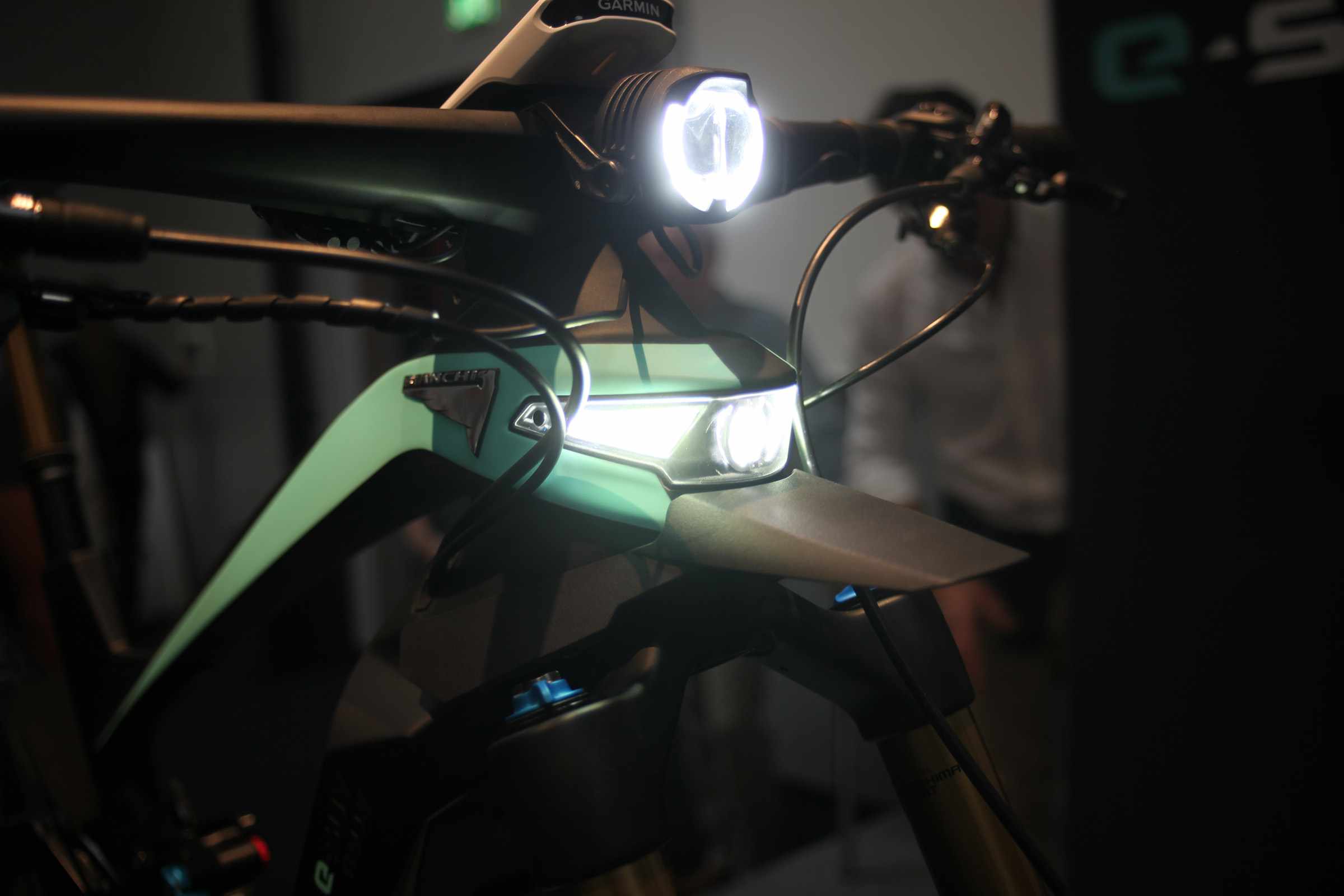 Light built into e-MTB