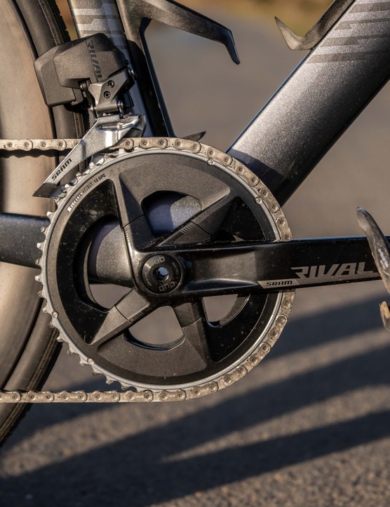 SRAM Rival eTap AXS crankset on the Liv EnviLiv Advanced 1 women's aero road bike