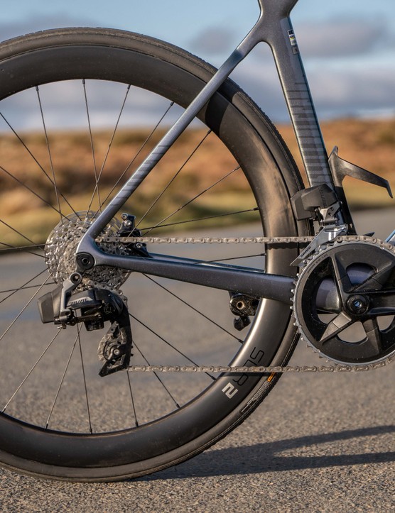 SRAM Rival eTap AXS drivetrain on the Liv EnviLiv Advanced 1 women's aero road bike
